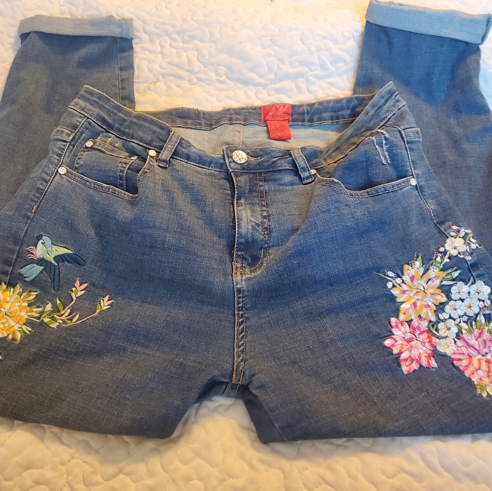 Embroidered jeans